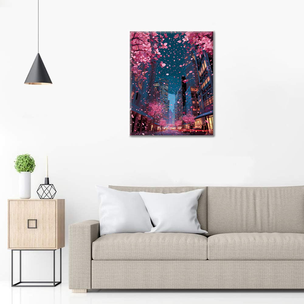 City Blooms Cherry - Peinture par numéros