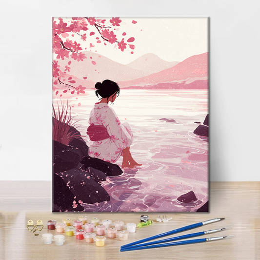 Fleur aux pieds nus - Peinture par numéros