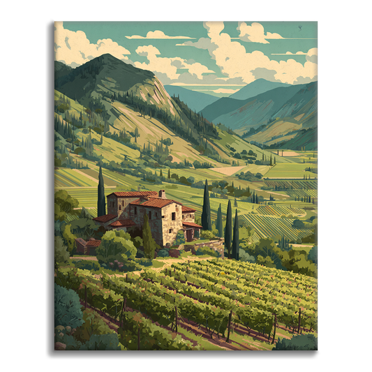 Vignoble d'émeraude - Peinture par numéros