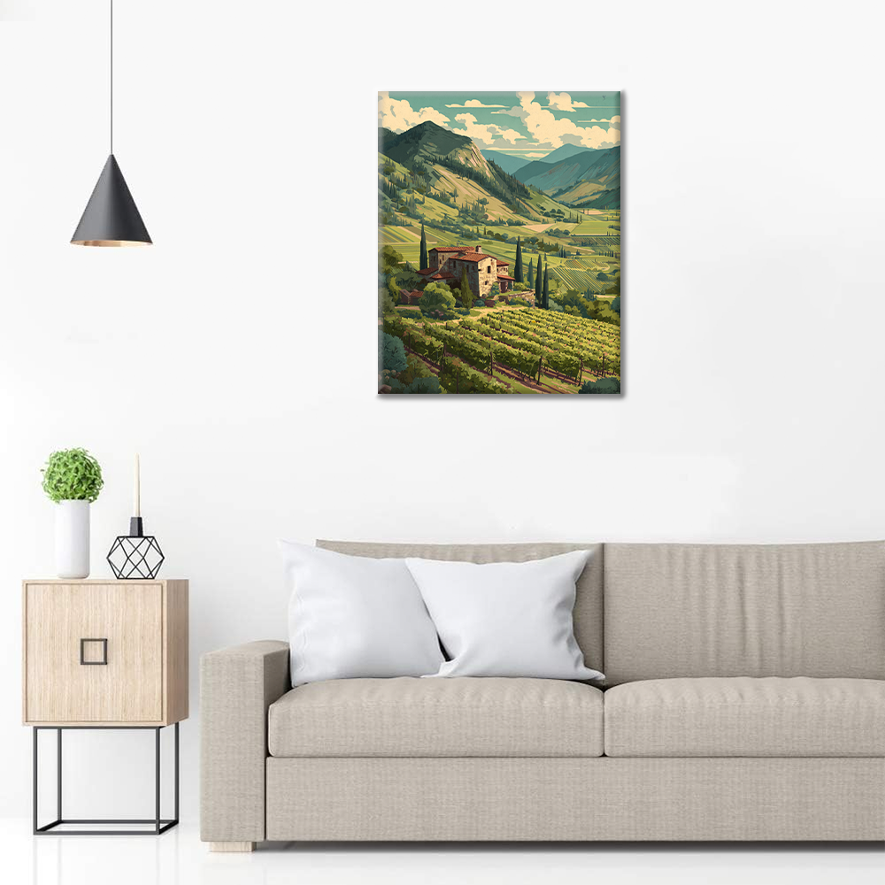 Vignoble d'émeraude - Peinture par numéros