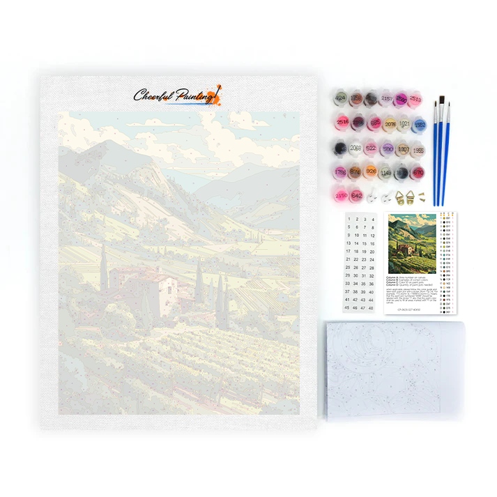 Vignoble d'émeraude - Peinture par numéros