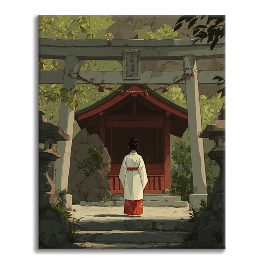 Face au Torii - Peinture par numéros