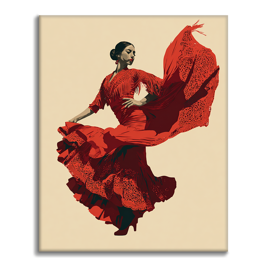 Danseuse de flamenco - Peinture par numéros
