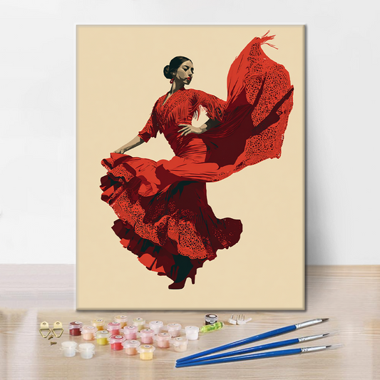 Danseuse de flamenco - Peinture par numéros
