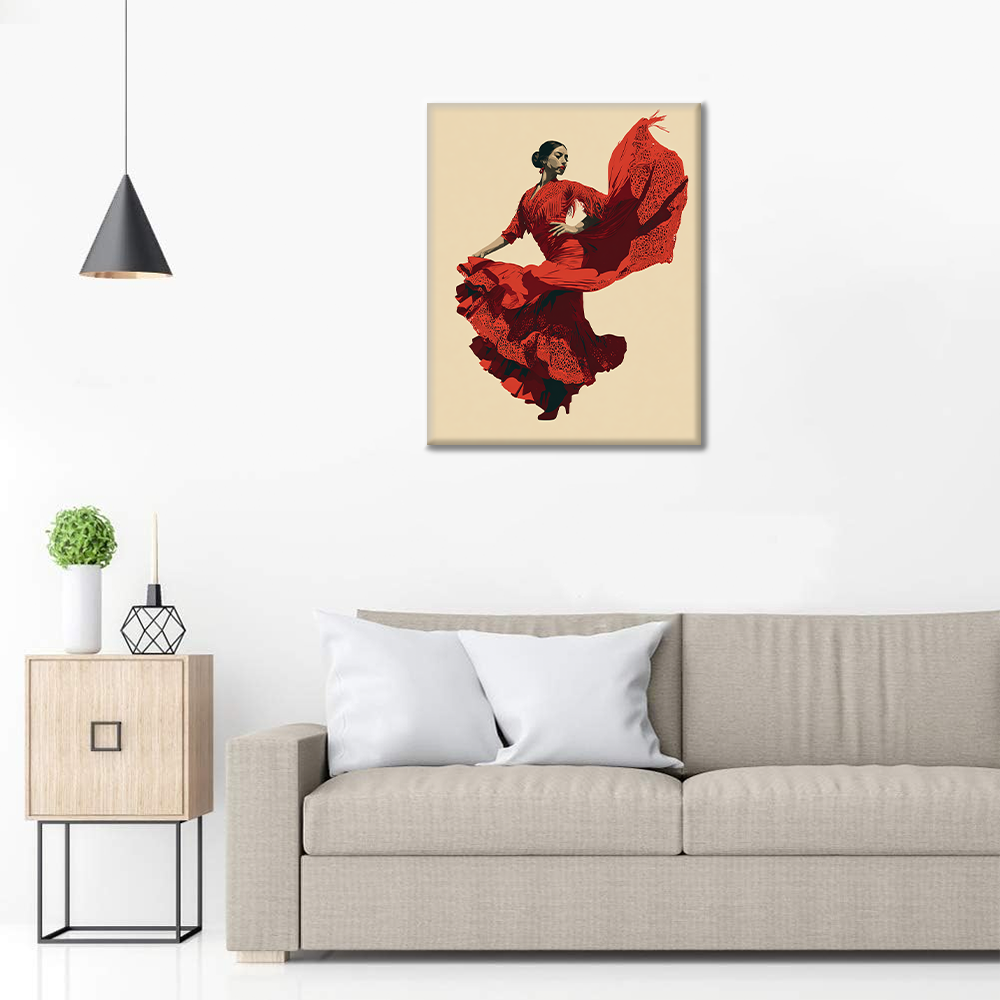 Danseuse de flamenco - Peinture par numéros