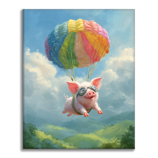 Cochon volant - Peinture par numéros