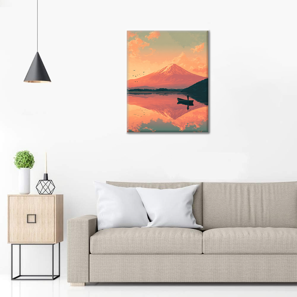 Crépuscule du Mont Fuji - Peinture par numéros