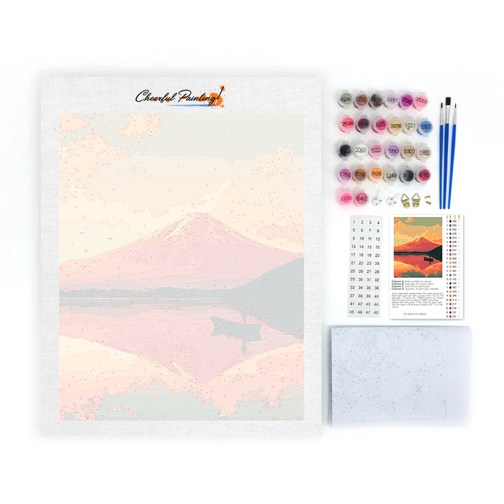 Crépuscule du Mont Fuji - Peinture par numéros