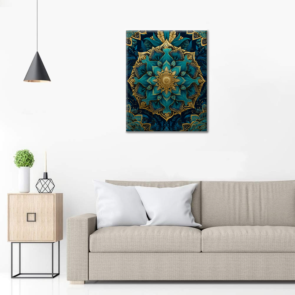 Mandala en verre - Peinture par numéros