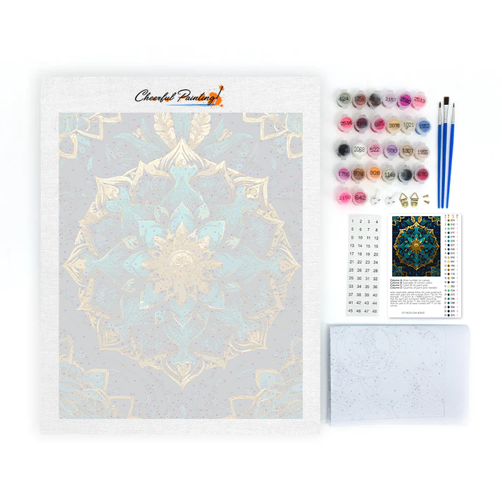Mandala en verre - Peinture par numéros