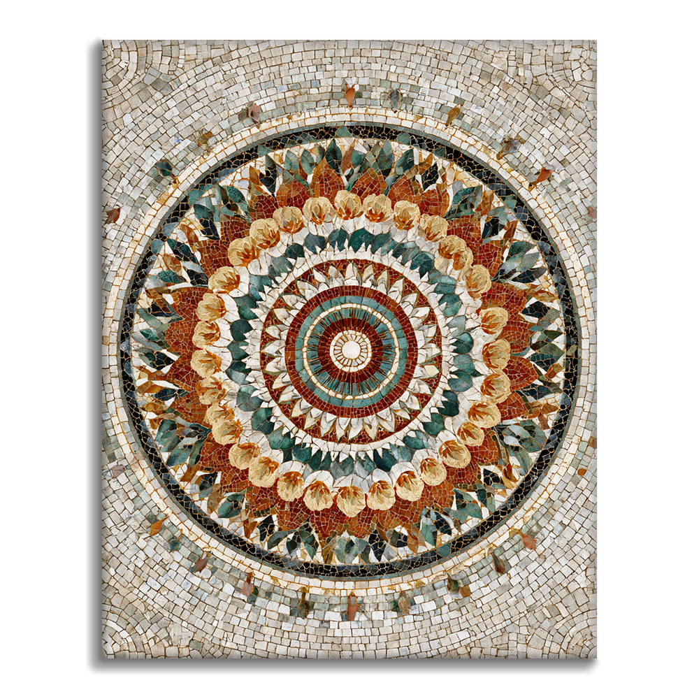 Mandala en couleurs superposées - Peinture par numéros