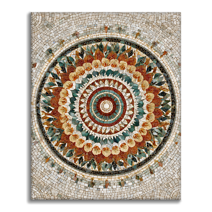 Mandala en couleurs superposées - Peinture par numéros