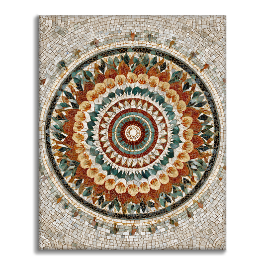 Mandala en couleurs superposées - Peinture par numéros