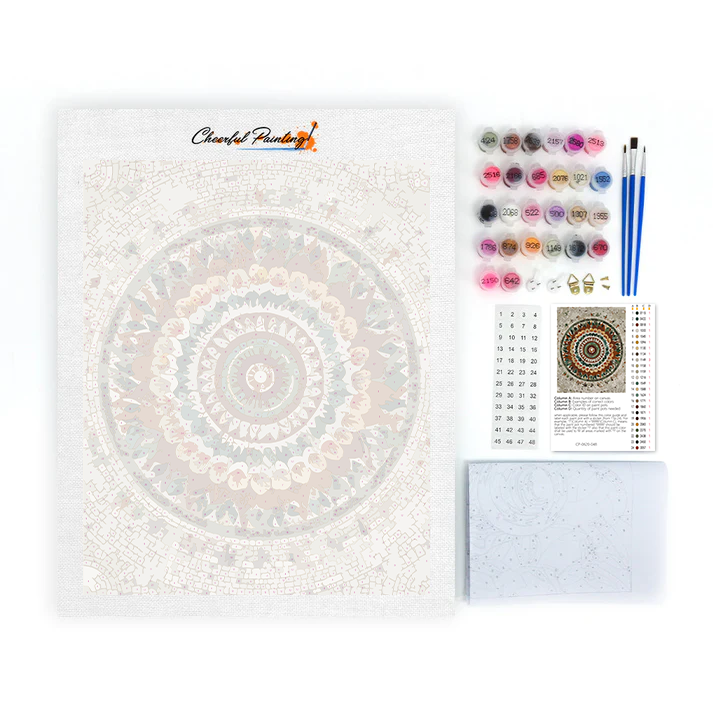 Mandala en couleurs superposées - Peinture par numéros