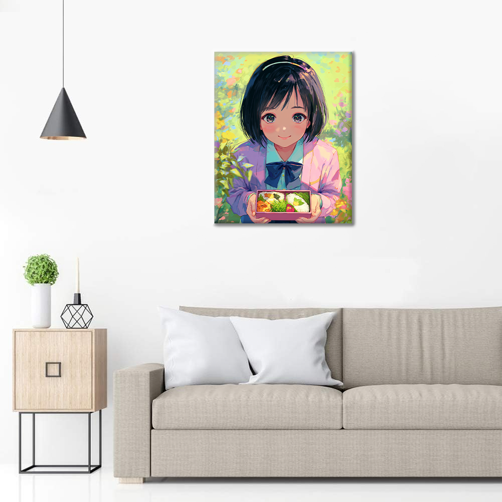 Pause déjeuner - Sourire - Peinture par numéros