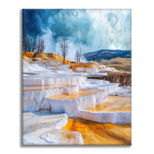 Terrasses de Mammoth Hot Springs – Peinture par numéros