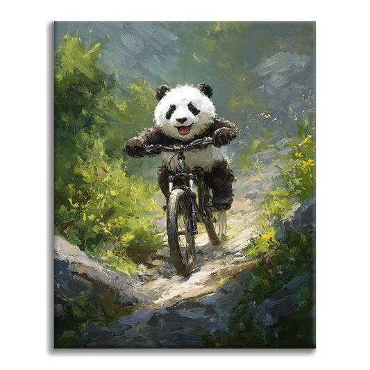 Panda Mountain Bike - Peinture par numéros