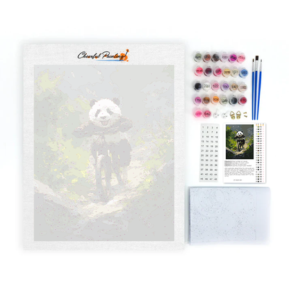 Panda Mountain Bike - Peinture par numéros