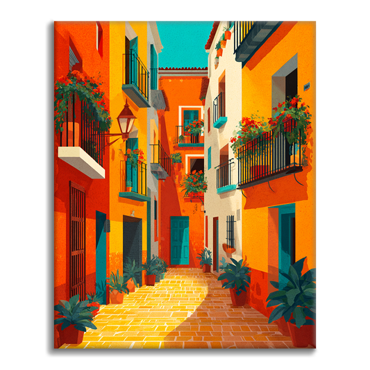 Village tranquille - Peinture par numéros