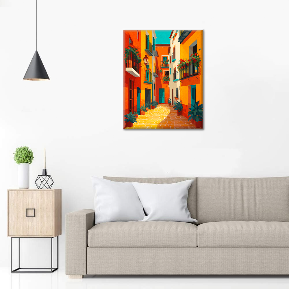 Village tranquille - Peinture par numéros
