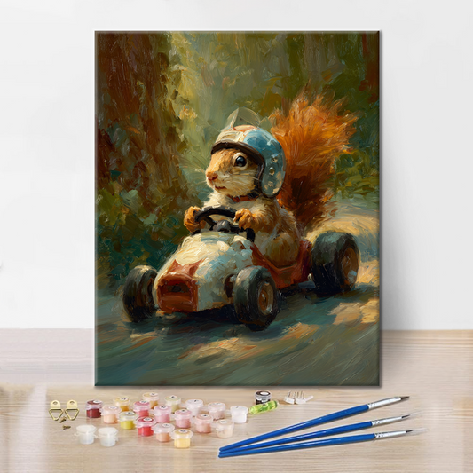 Écureuil de course – Peinture par numéros