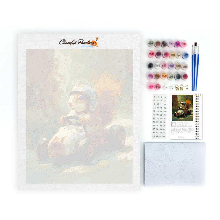 Écureuil de course – Peinture par numéros