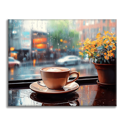 Café pluvieux - Peinture par numéros