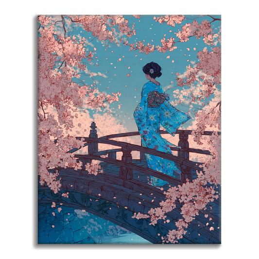 Pont Sakura - Peinture par numéros