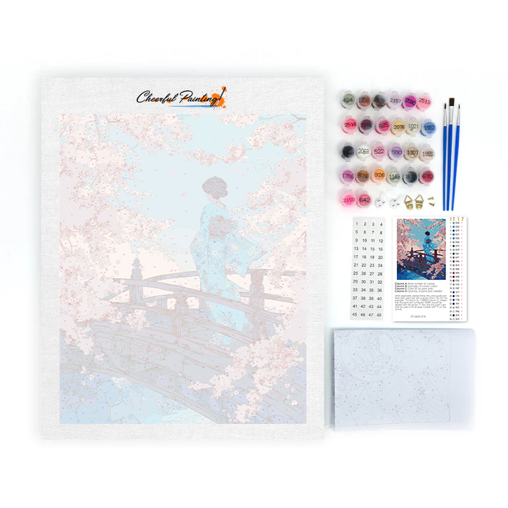 Pont Sakura - Peinture par numéros