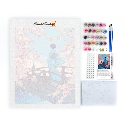Pont Sakura - Peinture par numéros