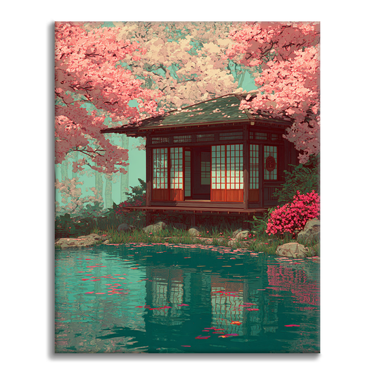 Sérénité des fleurs de cerisier - Peinture par numéros