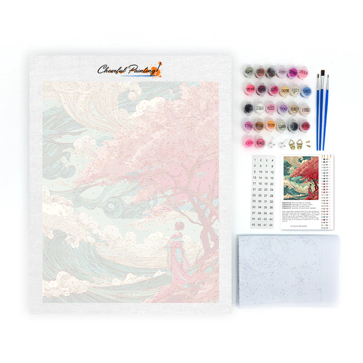 Sakura Wave - Peinture par numéros