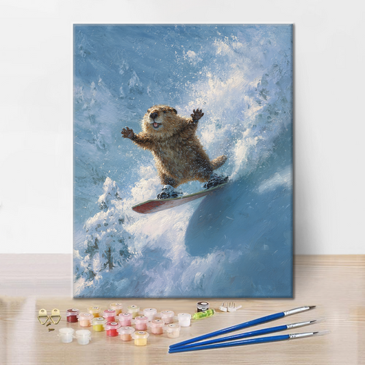 Castor des neiges - Peinture par numéros