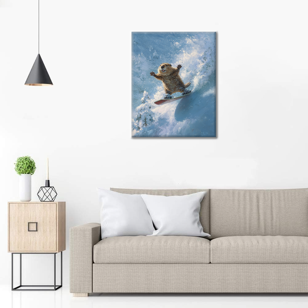 Castor des neiges - Peinture par numéros