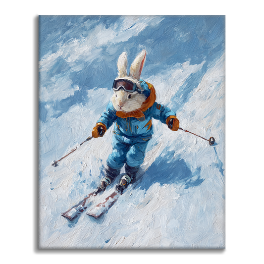 Speedy Snow Rabbit - Peinture par numéros