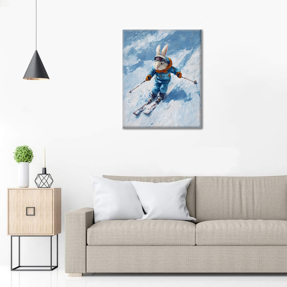 Speedy Snow Rabbit - Peinture par numéros
