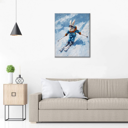 Speedy Snow Rabbit - Peinture par numéros
