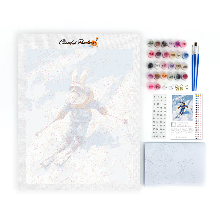 Speedy Snow Rabbit - Peinture par numéros