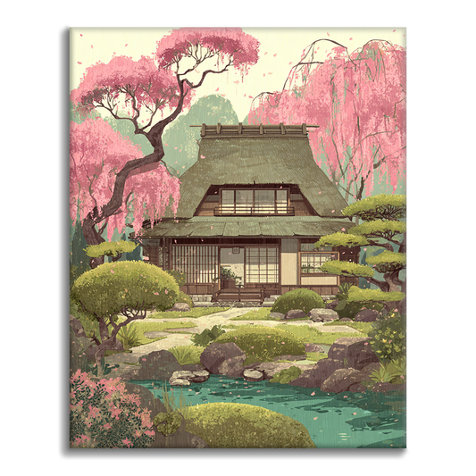 Printemps Kasuga Sakura - Peinture par numéros