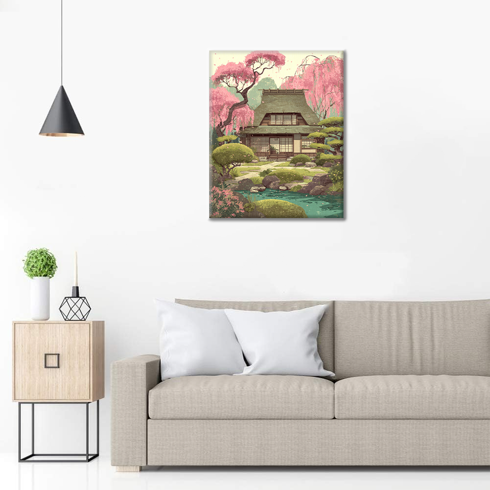 Printemps Kasuga Sakura - Peinture par numéros