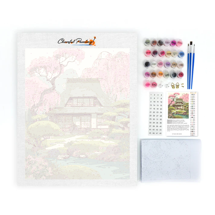 Printemps Kasuga Sakura - Peinture par numéros