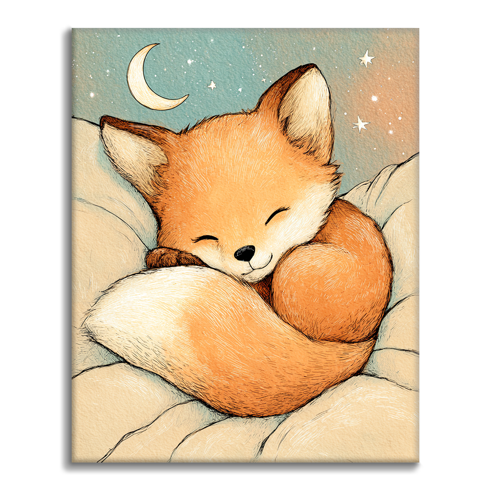 La sieste du renard étoilé - Peinture par numéros