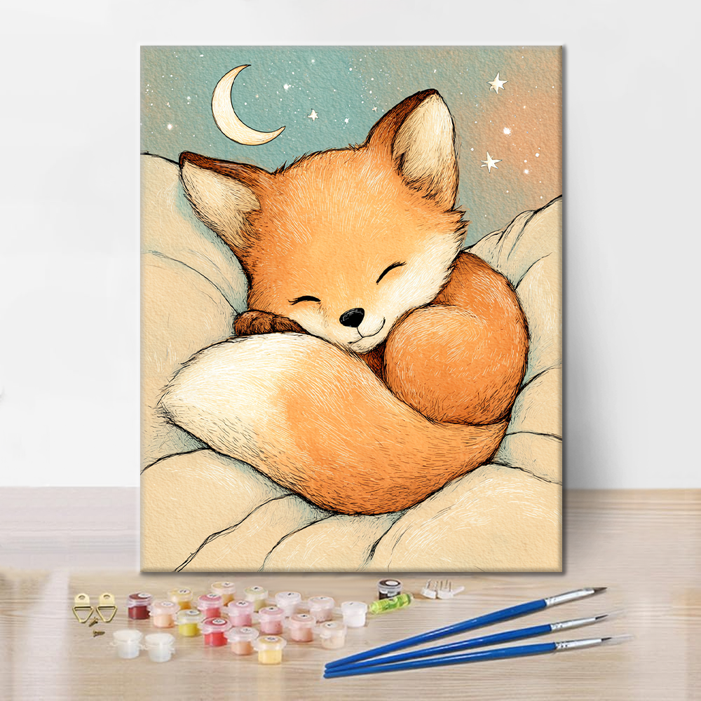 La sieste du renard étoilé - Peinture par numéros