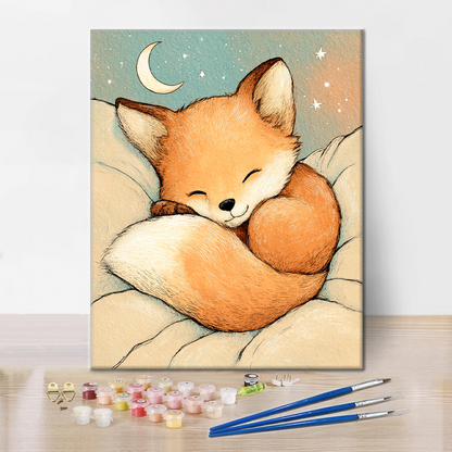 La sieste du renard étoilé - Peinture par numéros