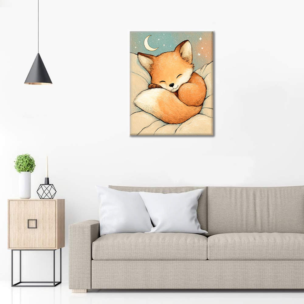 La sieste du renard étoilé - Peinture par numéros