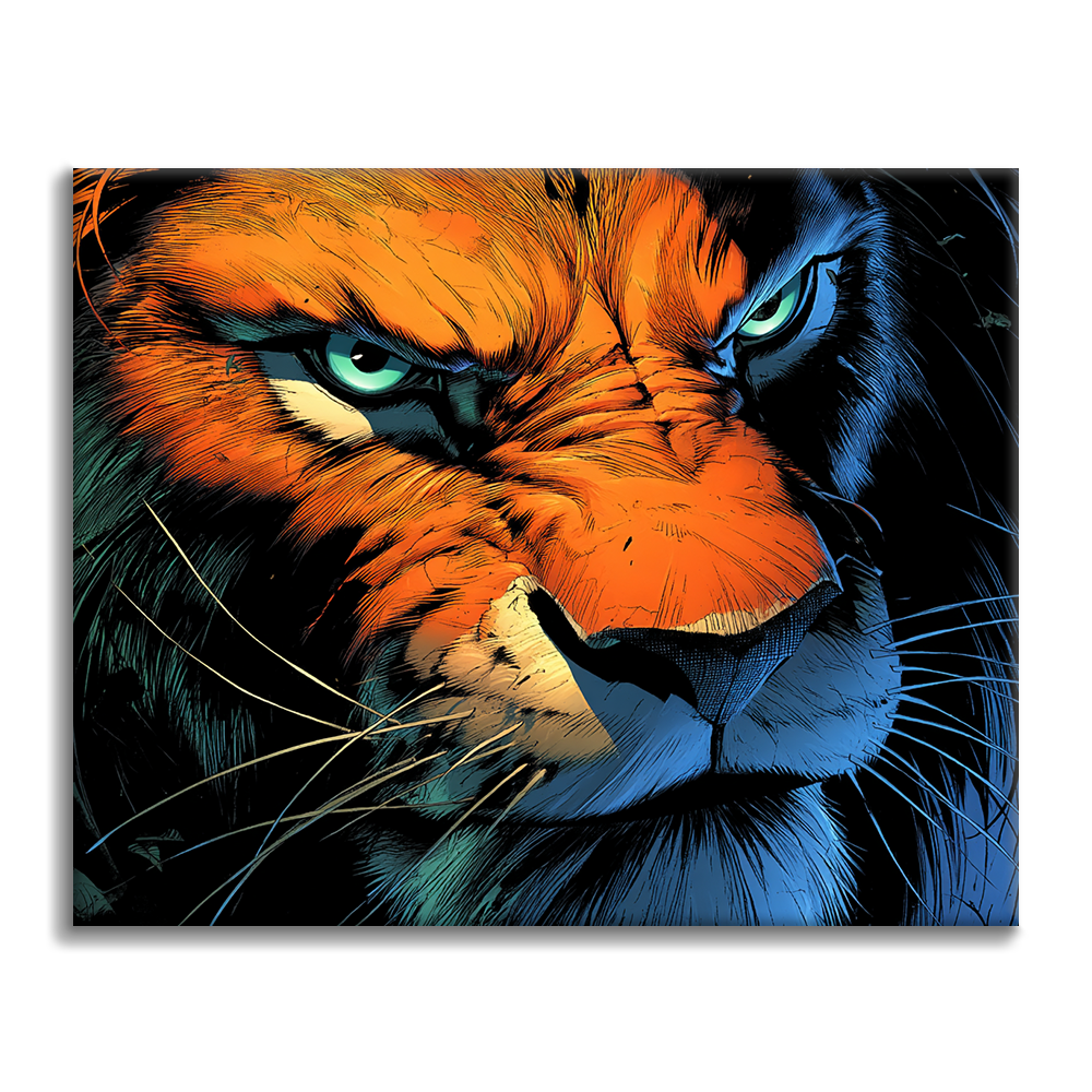 Lion inébranlable - Peinture par numéros