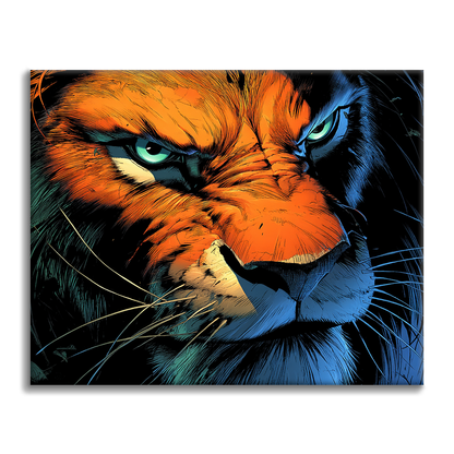 Lion inébranlable - Peinture par numéros