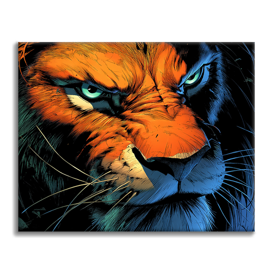Lion inébranlable - Peinture par numéros