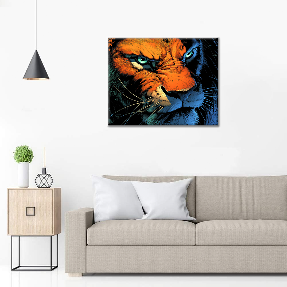 Lion inébranlable - Peinture par numéros