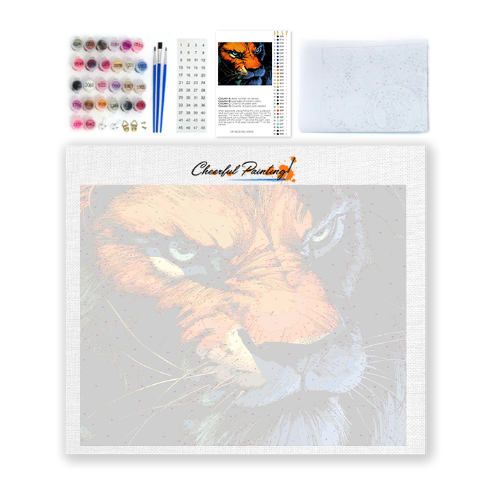 Lion inébranlable - Peinture par numéros